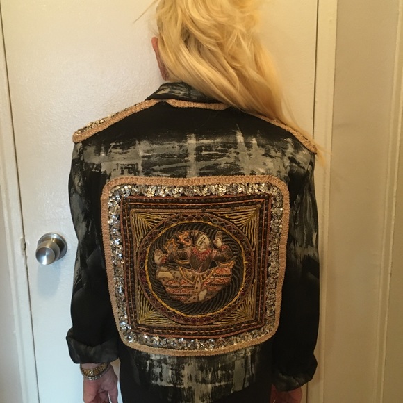 Signed Hand-Painted Tuxedo Jacket - Picture 3 of 10